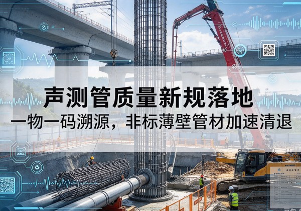沁水声测管质量新规落地，一物一码溯源，非标薄壁管材加速清退