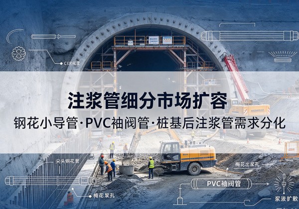 沁水注浆管细分市场扩容，隧道钢花小导管、PVC 袖阀管、桩基后注浆管需求分化